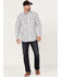 Moonshine Spirit Men's Shoshone Dobby Stripe Long Sleeve Snap Western Shirt , White, hi-res