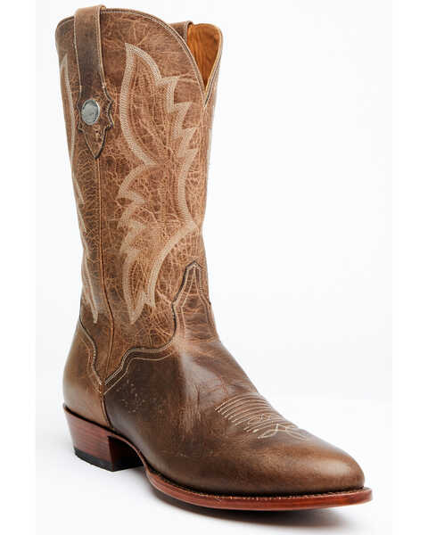 Image #1 - El Dorado Men's Sahara Western Boots - Medium Toe, Dark Brown, hi-res