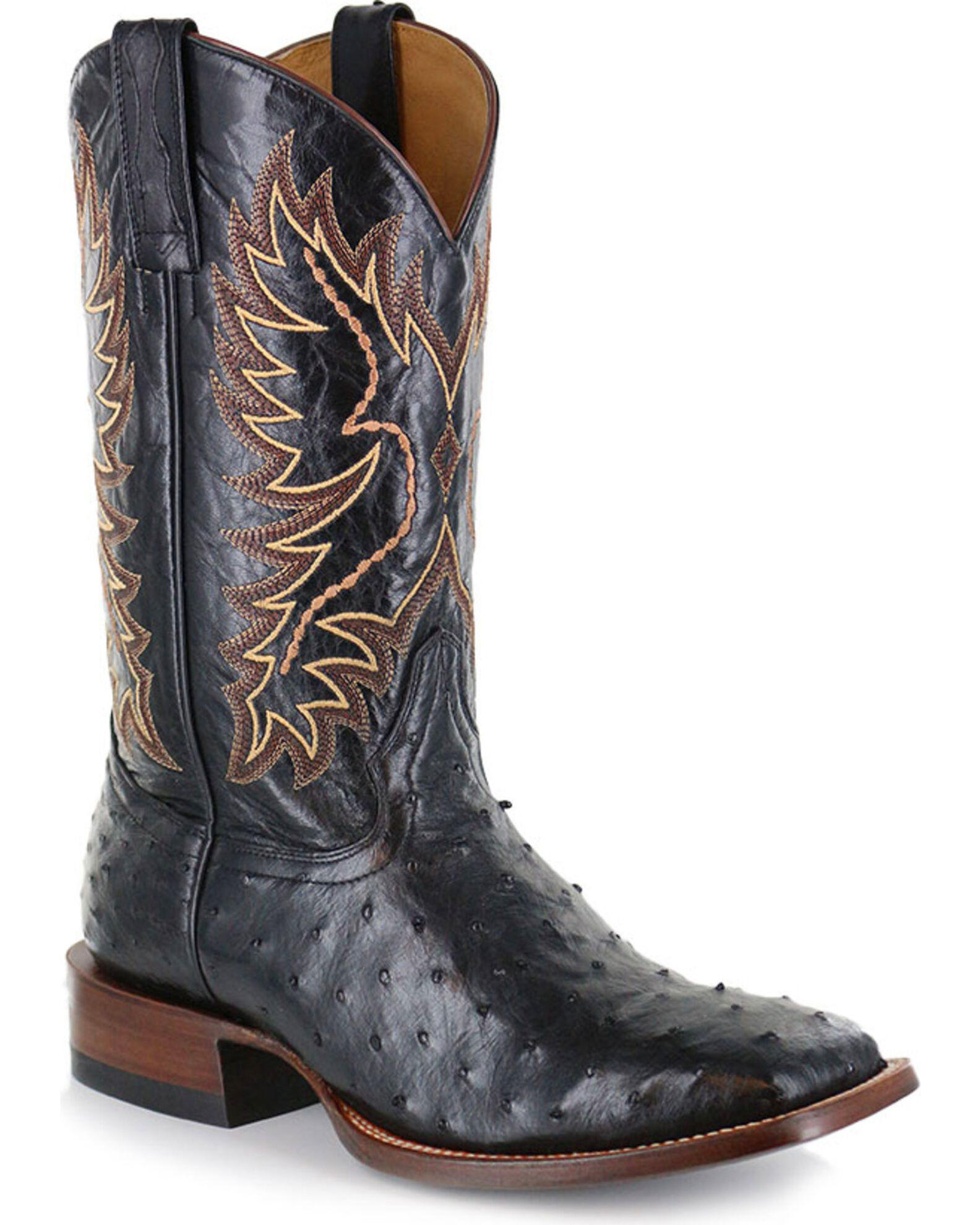 Cody James Men s Full Quill Ostrich Exotic Boots Wide Square Toe