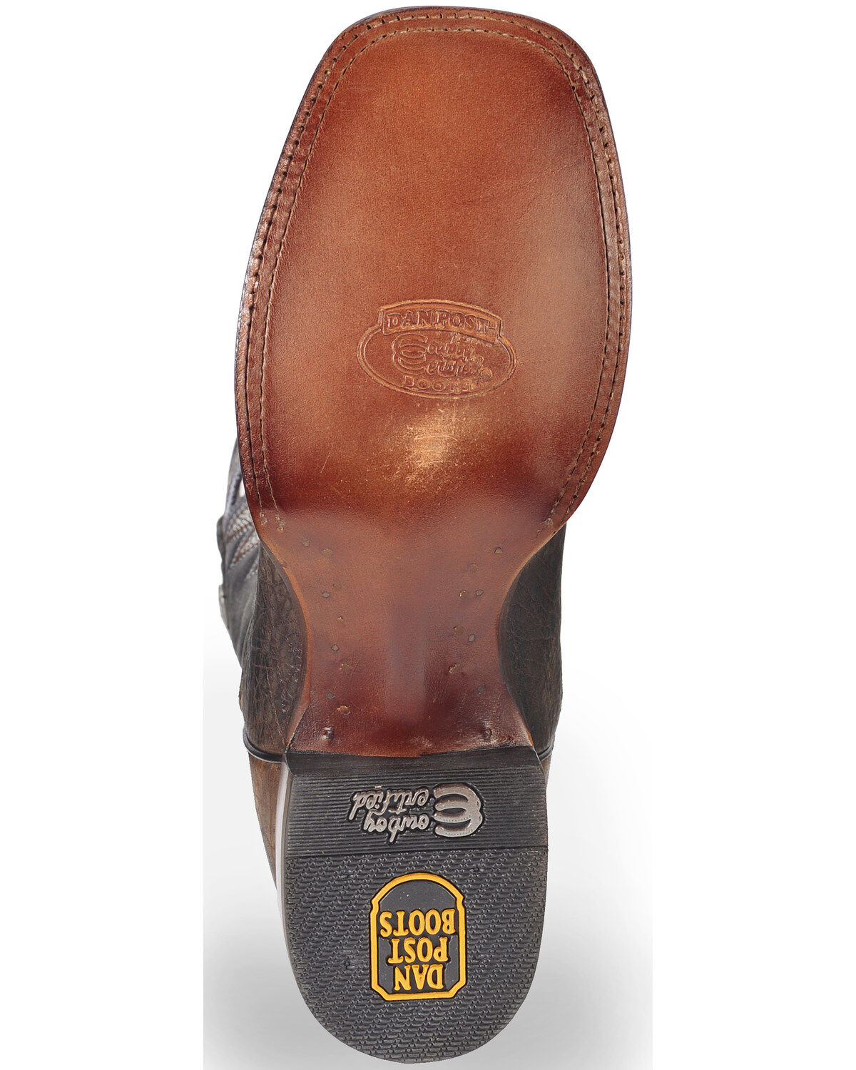 Image #5 - Dan Post Men's Badlands Distressed Leather Cowboy Boots - Square Toe , , hi-res