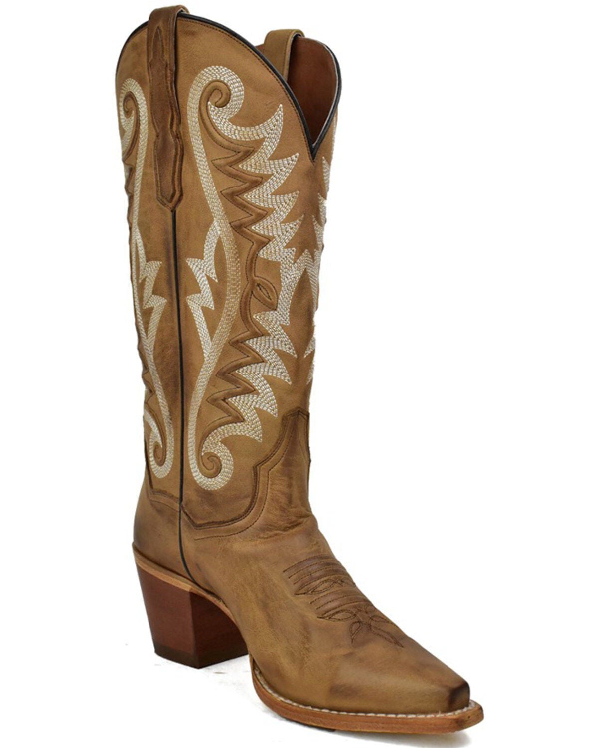 Dan Post Women's Magic Fashion Tall Western Boots - Snip Toe, Lt Brown, hi-res