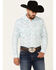 Image #1 - Wrangler 20X Men's Dot Geo Print Long Sleeve Snap Western Shirt, , hi-res
