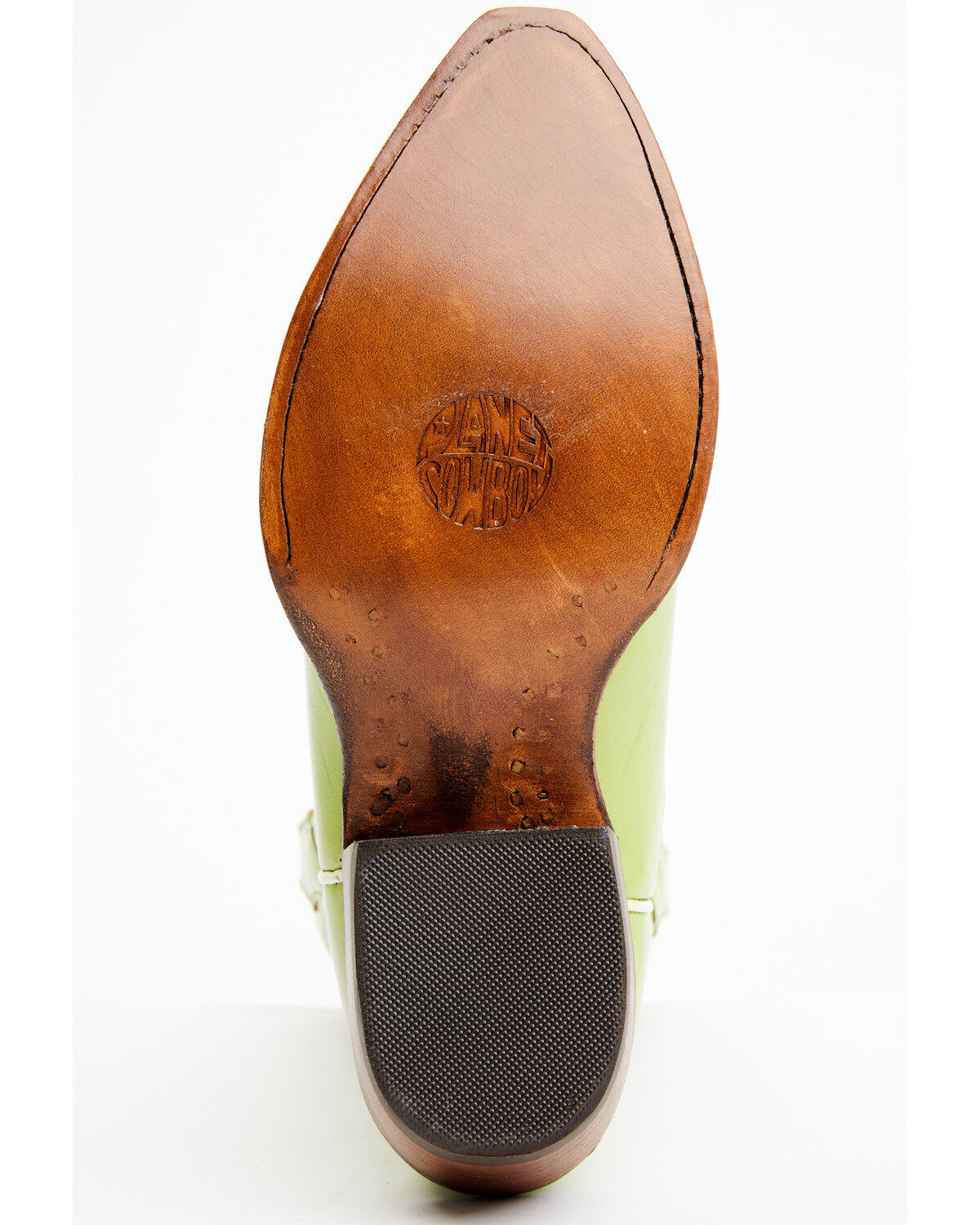 Image #7 - Planet Cowboy Women's Pee-Wee Ah Limon Leather Western Boot - Snip Toe, Green, hi-res