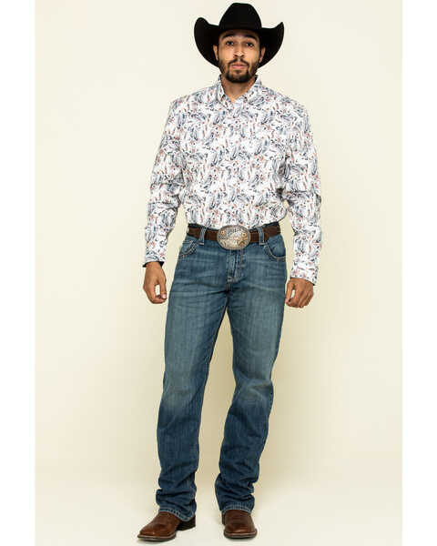 Image #6 - Cody James Core Men's Rodeo Drive Large Paisley Print Long Sleeve Western Shirt , , hi-res