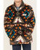 Image #3 - Hooey Boys' Southwestern Print Quarter-Zip Fleece Pullover, Brown, hi-res
