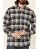 North River Men's Large Plaid Long Sleeve Button Down Western Flannel Shirt , Dark Grey, hi-res