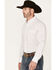 Image #2 - Wrangler Men's Bucking Cancer Geo Print Long Sleeve Button-Down Western Shirt, White, hi-res