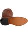Image #5 - Old West Men's Smooth Leather Western Boots - Round Toe, Black Cherry, hi-res