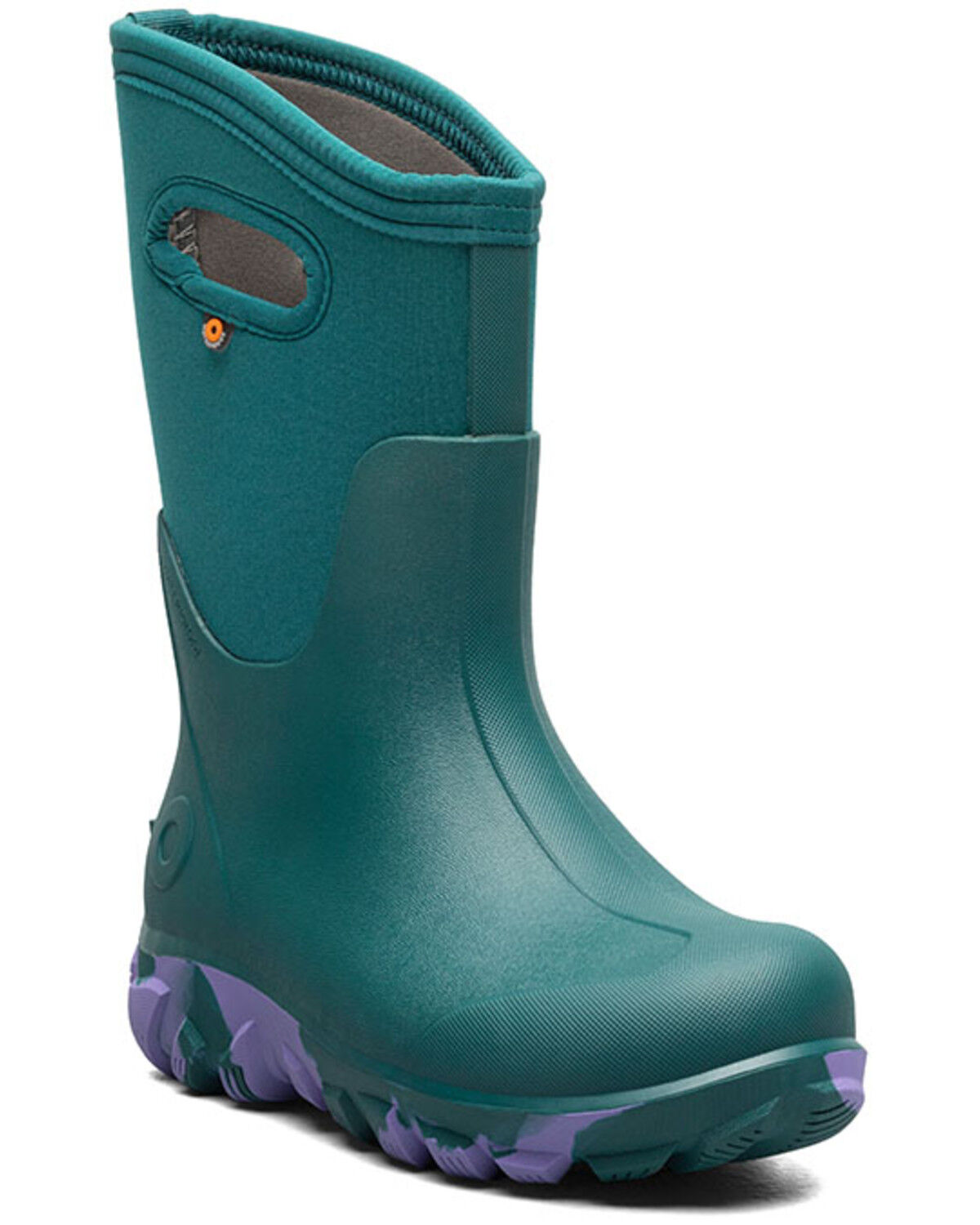 Image #1 - Bogs Girls' Classic Seamless Marble Rubber Boots, Turquoise, hi-res
