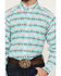 Image #3 - Ariat Men's Jefferson Southwestern Striped Long Sleeve Button-Down Western Shirt, Turquoise, hi-res