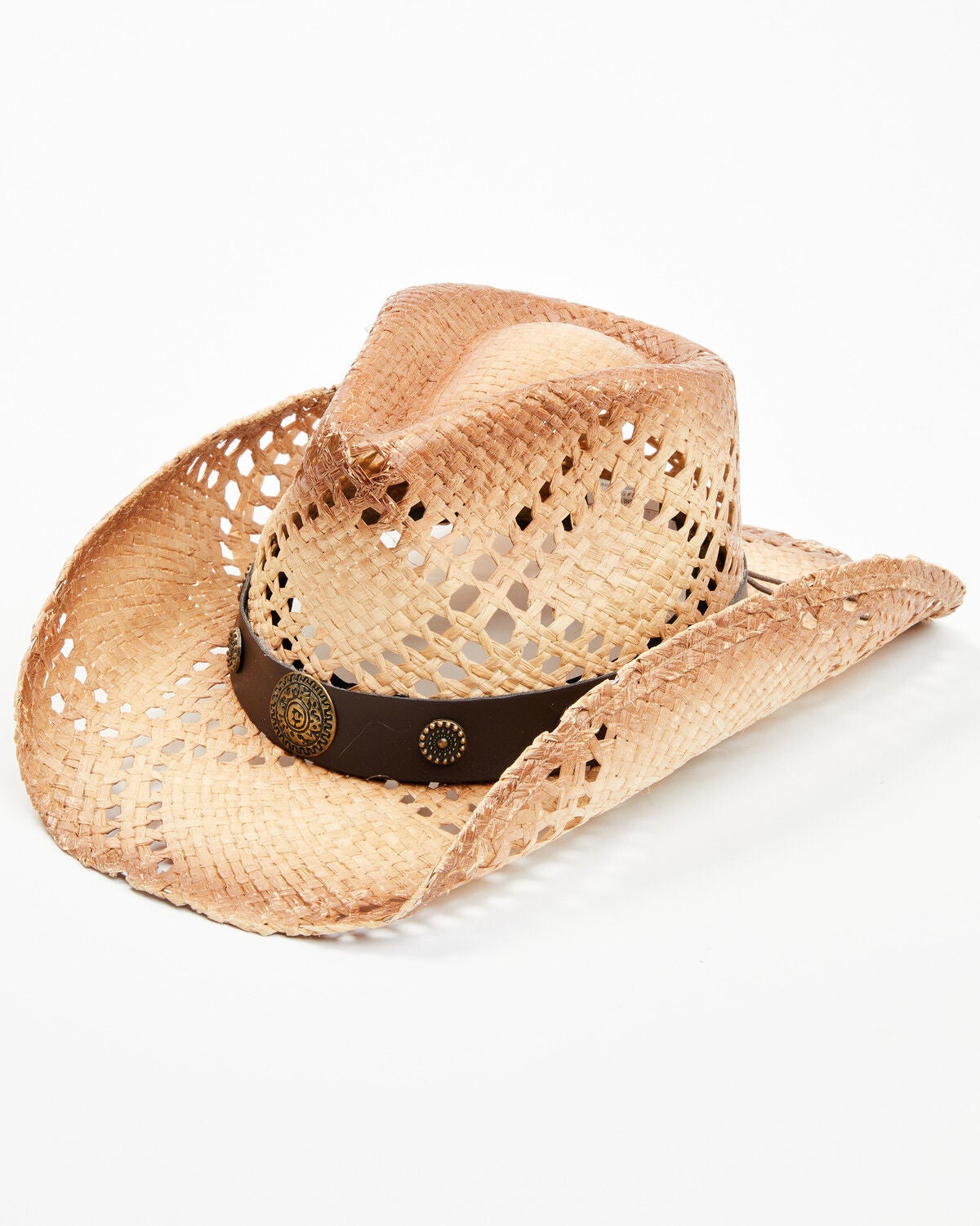 Shyanne Women's Diamond Jim Straw Cowboy Hat, Natural, hi-res