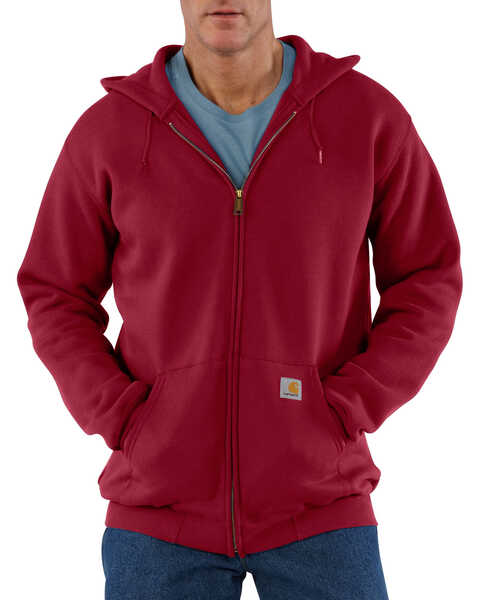 Image #2 - Carhartt Men's Hooded Zip Front Work Hooded Sweatshirt - Big & Tall, , hi-res