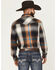 Image #4 - Wrangler Retro Men's Plaid Print Long Sleeve Snap Western Shirt, Brown, hi-res