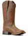 Image #1 - Ariat Women's Primera StretchFit Waterproof Western Performance Boots - Broad Square Toe, Beige, hi-res