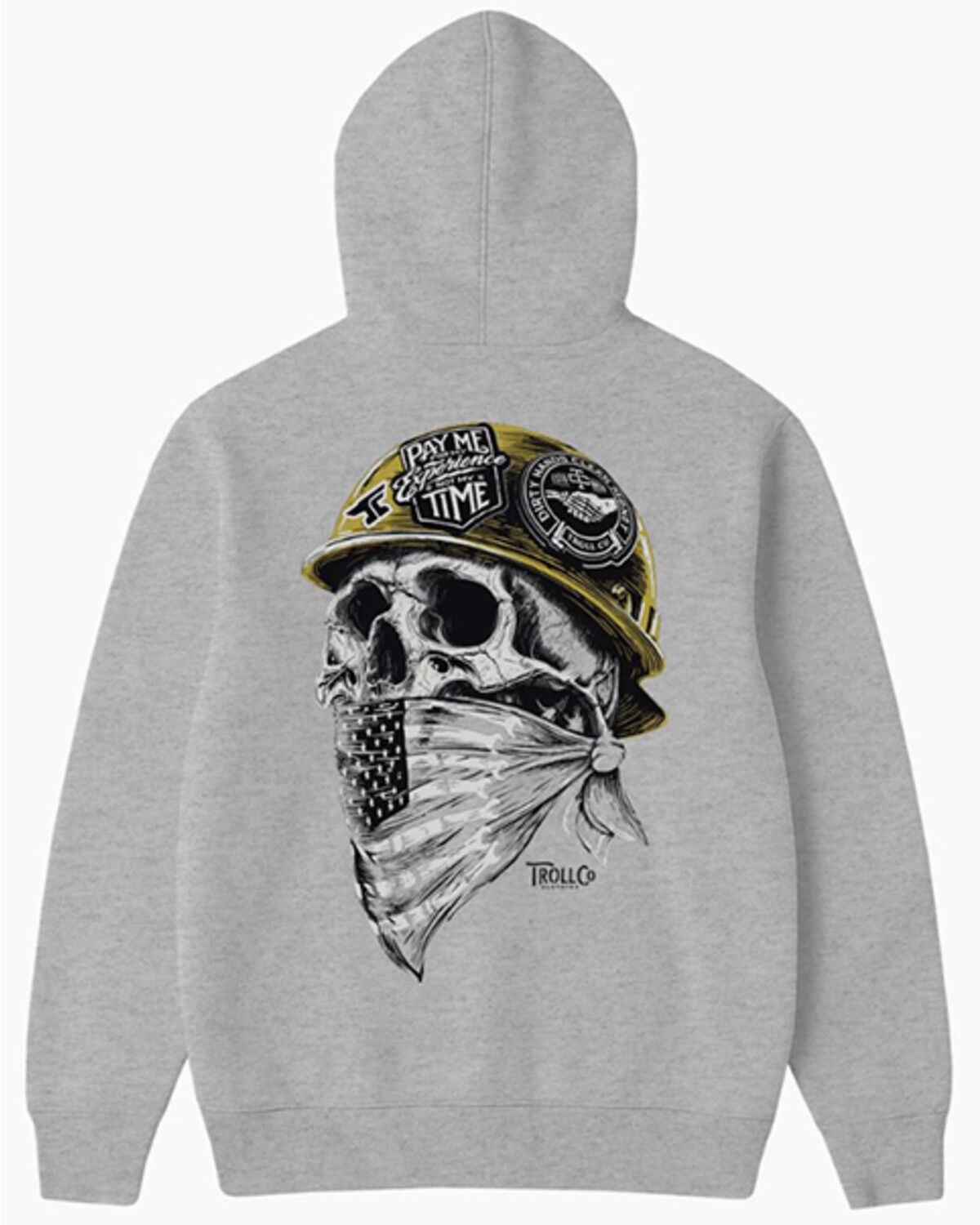 Image #2 - Troll Co Men's Headstrong Hooded Sweatshirt, Heather Grey, hi-res