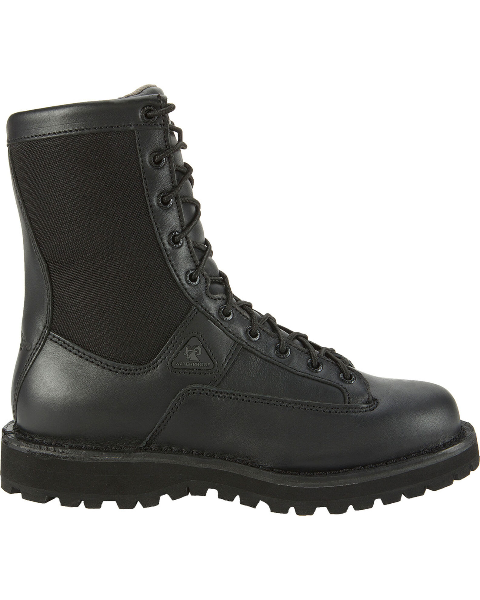 Image #2 - Rocky Men's Portland Lace-to-Toe Duty Boots, Black, hi-res