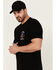 Image #2 - Brixton Men's Boot Barn Exclusive Americobra Short Sleeve Graphic T-Shirt, Black, hi-res