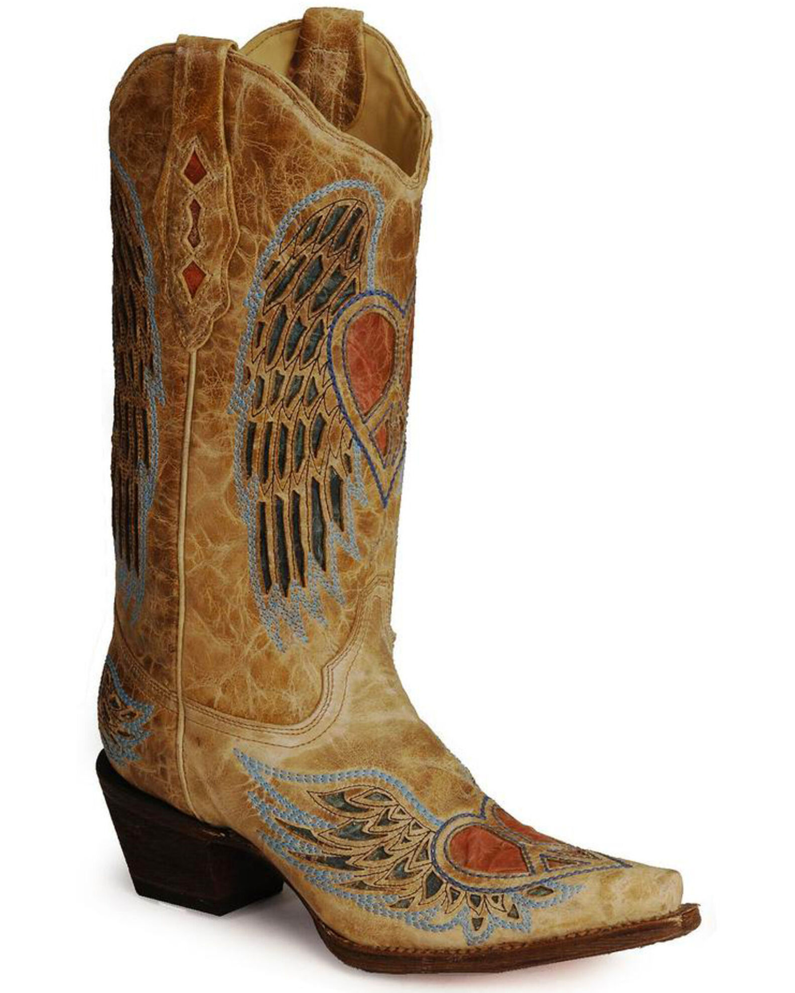 Corral boots with hearts and wings shop