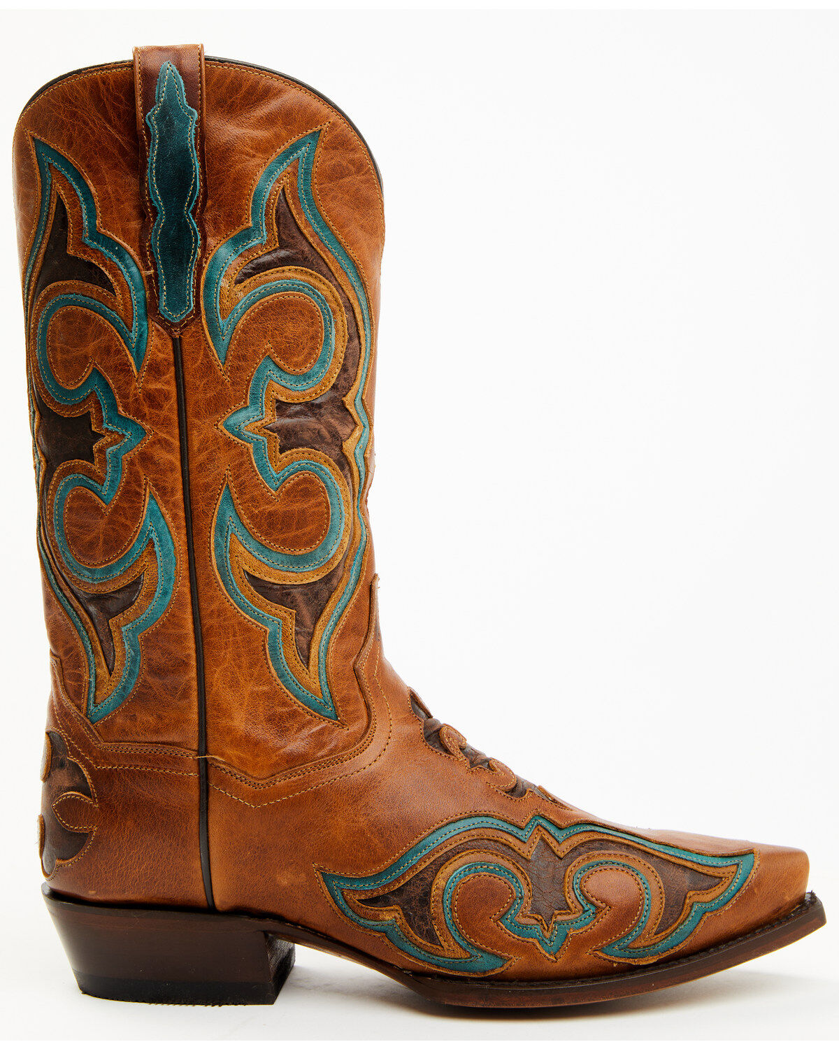 Image #2 - Dan Post Men's 13" Ruthless Orville Western Boots - Snip Toe, Chocolate, hi-res