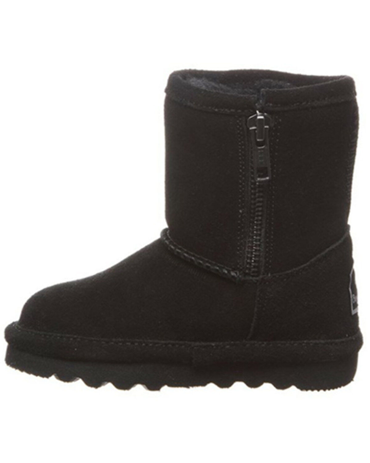 Image #3 - Bearpaw Toddler Boys' Elle Zipper Casual Boots - Round Toe, Black, hi-res