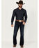 Image #1 - Blue Ranchwear Men's Carbon Wash Jethro Slim Bootcut Stretch Denim Jeans, Dark Wash, hi-res
