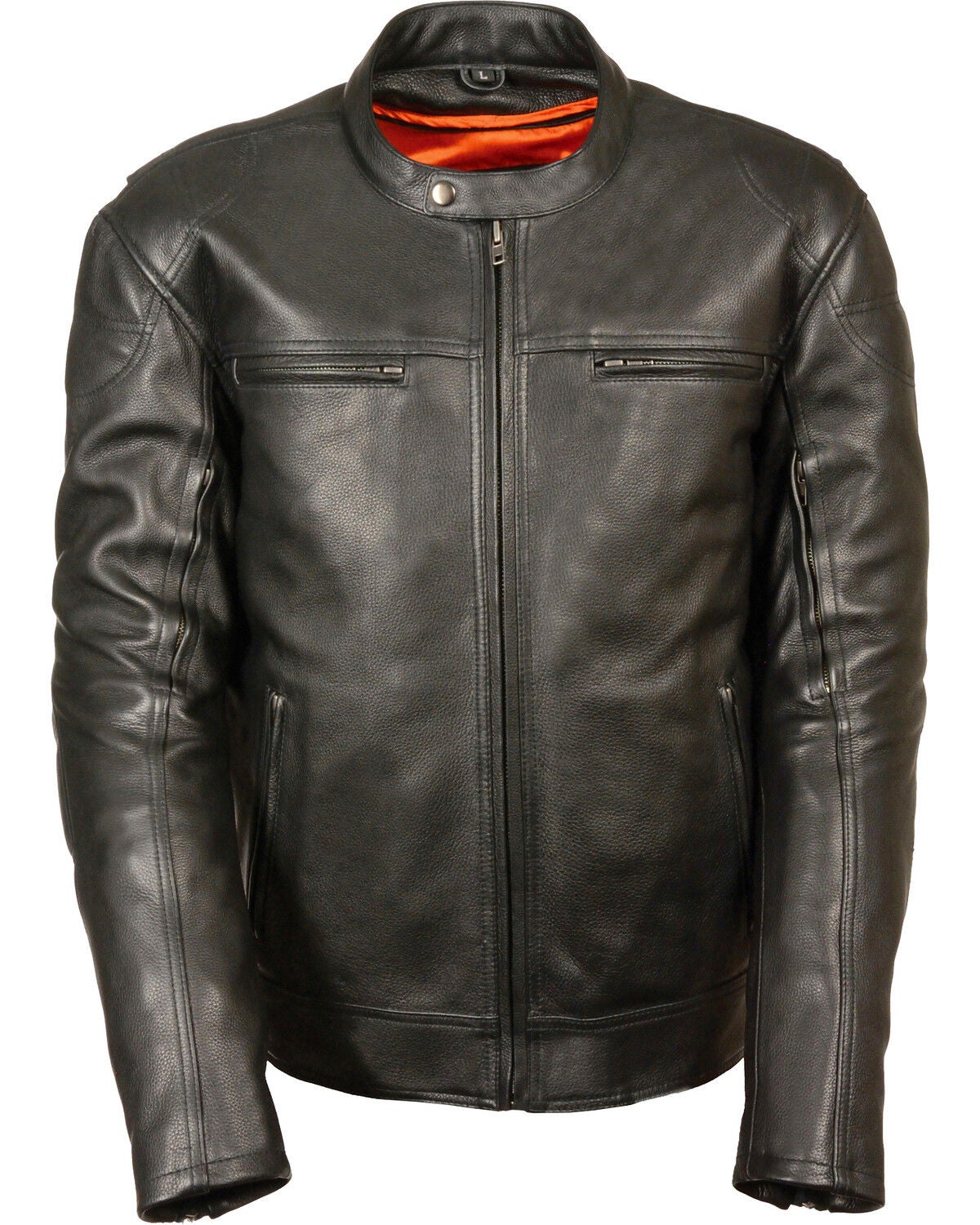Milwaukee Leather Men's Black Longer Body Vented Jacket - Big 5X, Black, hi-res