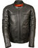 Image #1 - Milwaukee Leather Men's Black Longer Body Vented Jacket - Big 5X, Black, hi-res