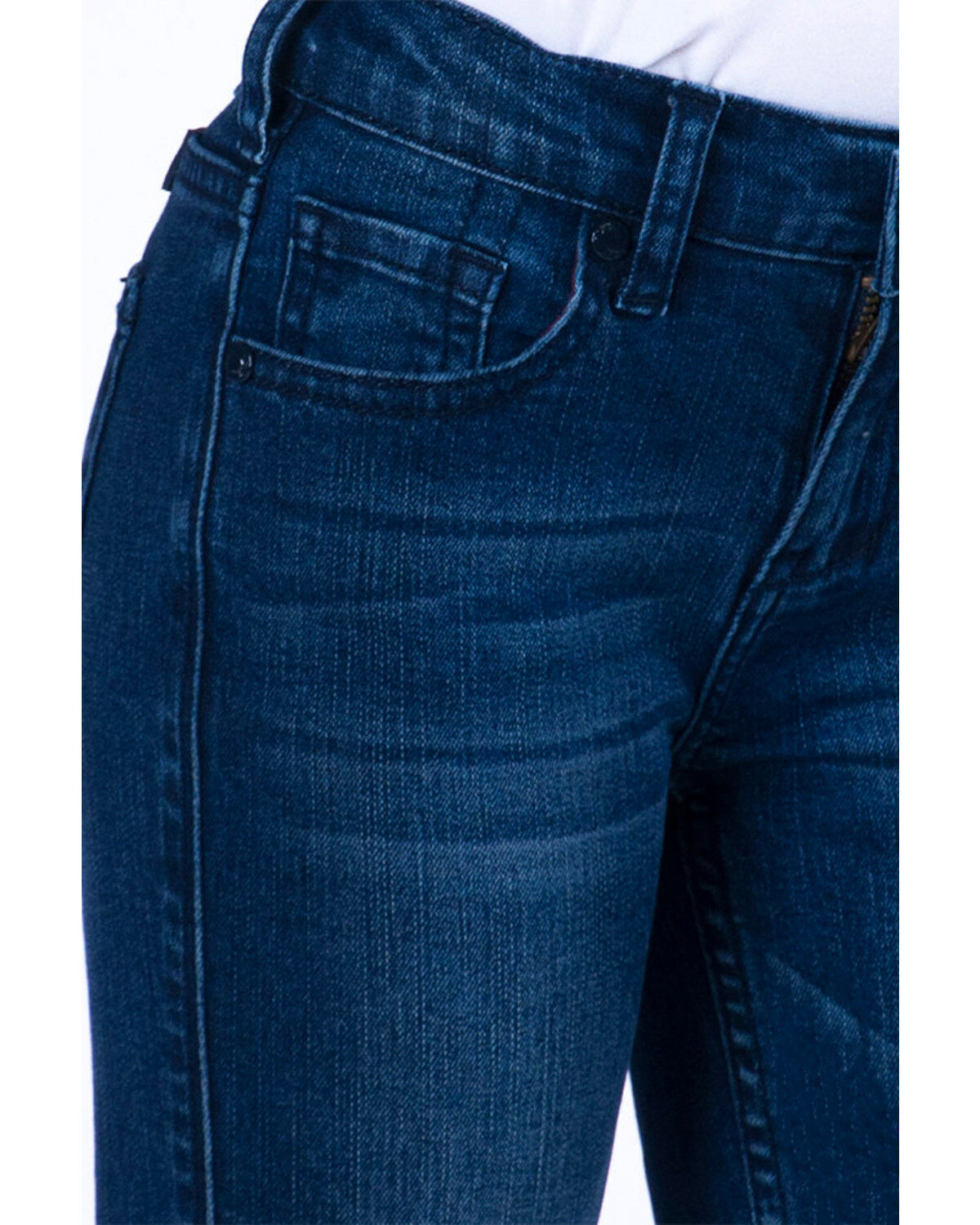 Image #5 - Cowgirl Tuff Girls' Medium Wash Flex Trousers, , hi-res