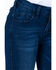 Image #5 - Cowgirl Tuff Girls' Medium Wash Flex Trousers, , hi-res