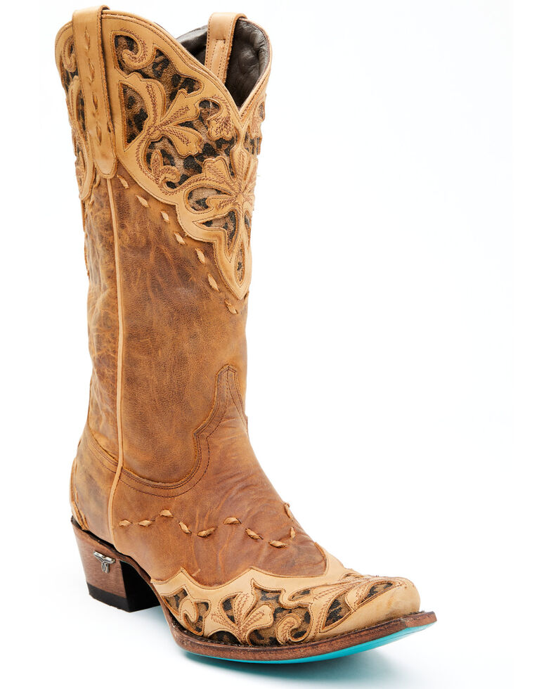 Lane Women's Lilly Western Boots - Snip Toe, Leopard, hi-res