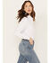 Scully Women's Floral Embroidered Long Sleeve Western Shirt, White, hi-res