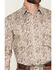 Image #3 - Panhandle Slim Men's Paisley Print Long Sleeve Snap Stretch Western Shirt, Tan, hi-res