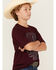 Image #2 - Cody James Boys' Tread Flag Print Short Sleeve Graphic T-Shirt, Red, hi-res