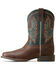 Image #2 - Ariat Boys' Wilder Western Boots - Broad Square Toe, Brown, hi-res