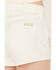 Cleo + Wolf Women's High Rise 3" Inseam Patched Shorts, White, hi-res