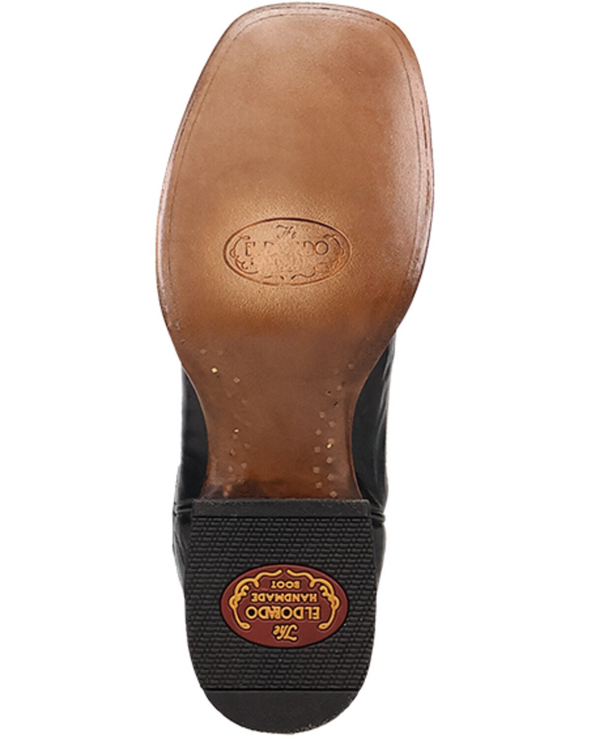 Image #7 - El Dorado Men's Crunch Western Boots - Broad Square Toe, Black, hi-res