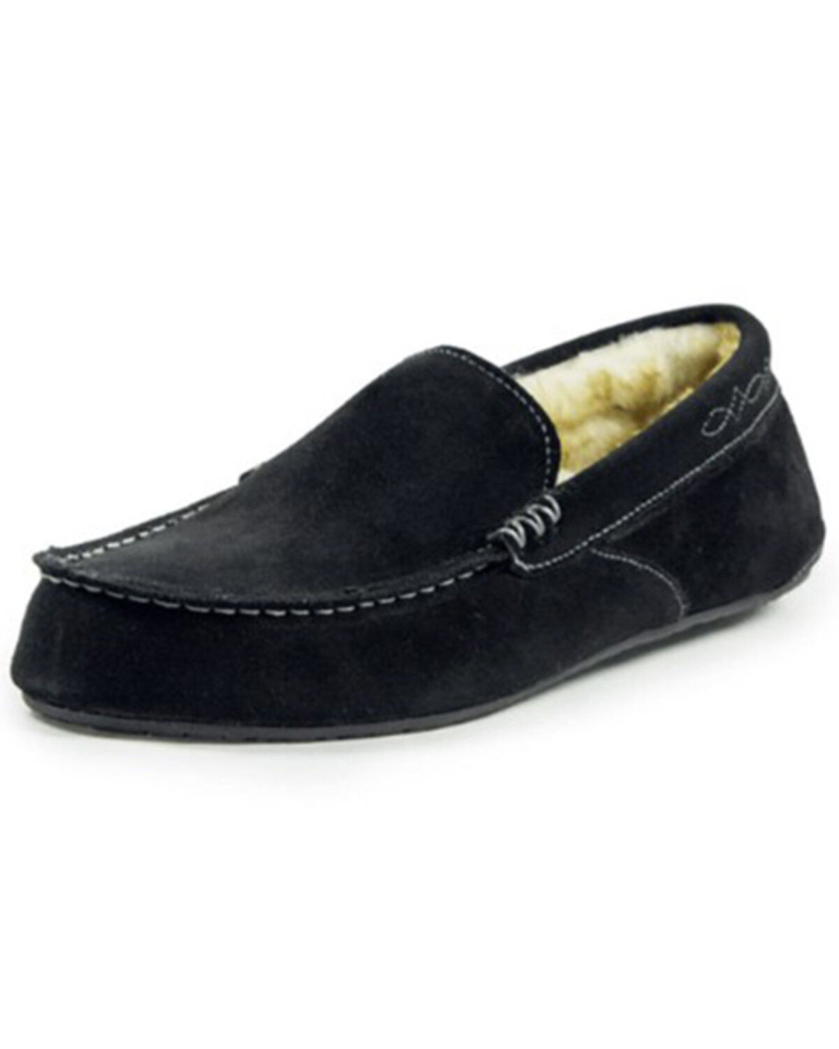 Image #1 - Ariat Men's Clayton Moccasin Slippers, Black, hi-res