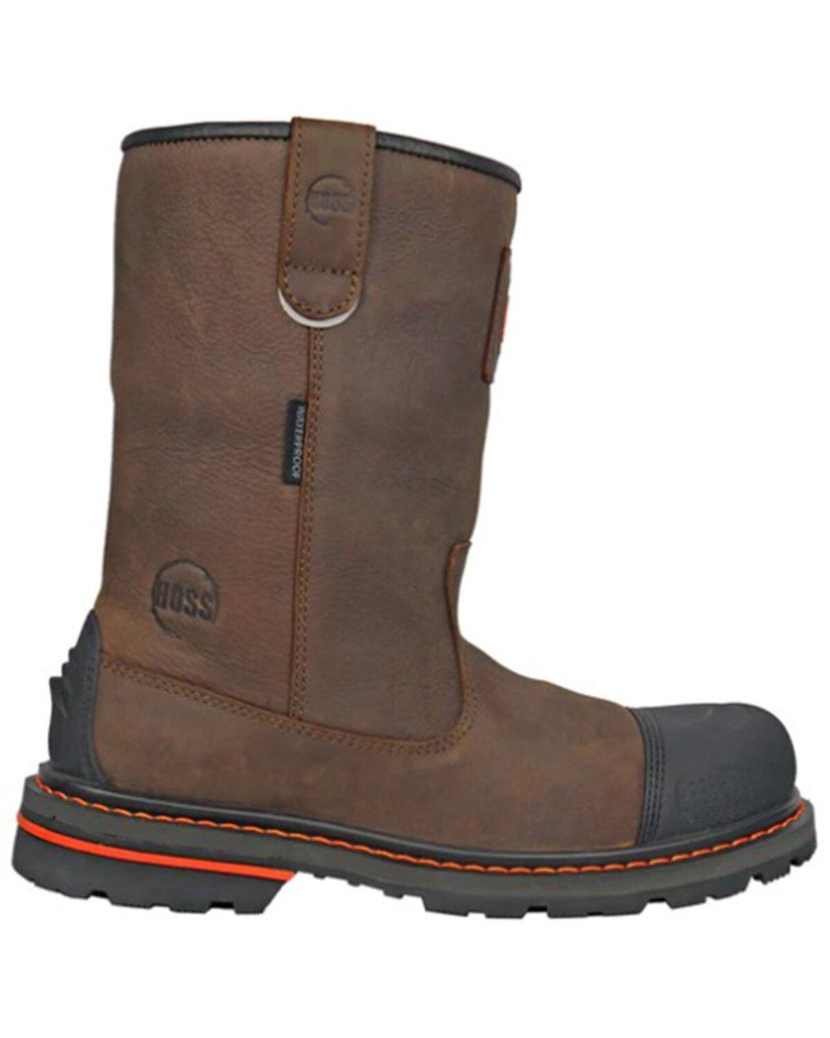 Image #2 - Hoss Men's 10" Cartwright Waterproof Work Boots - Composite Toe, Brown, hi-res