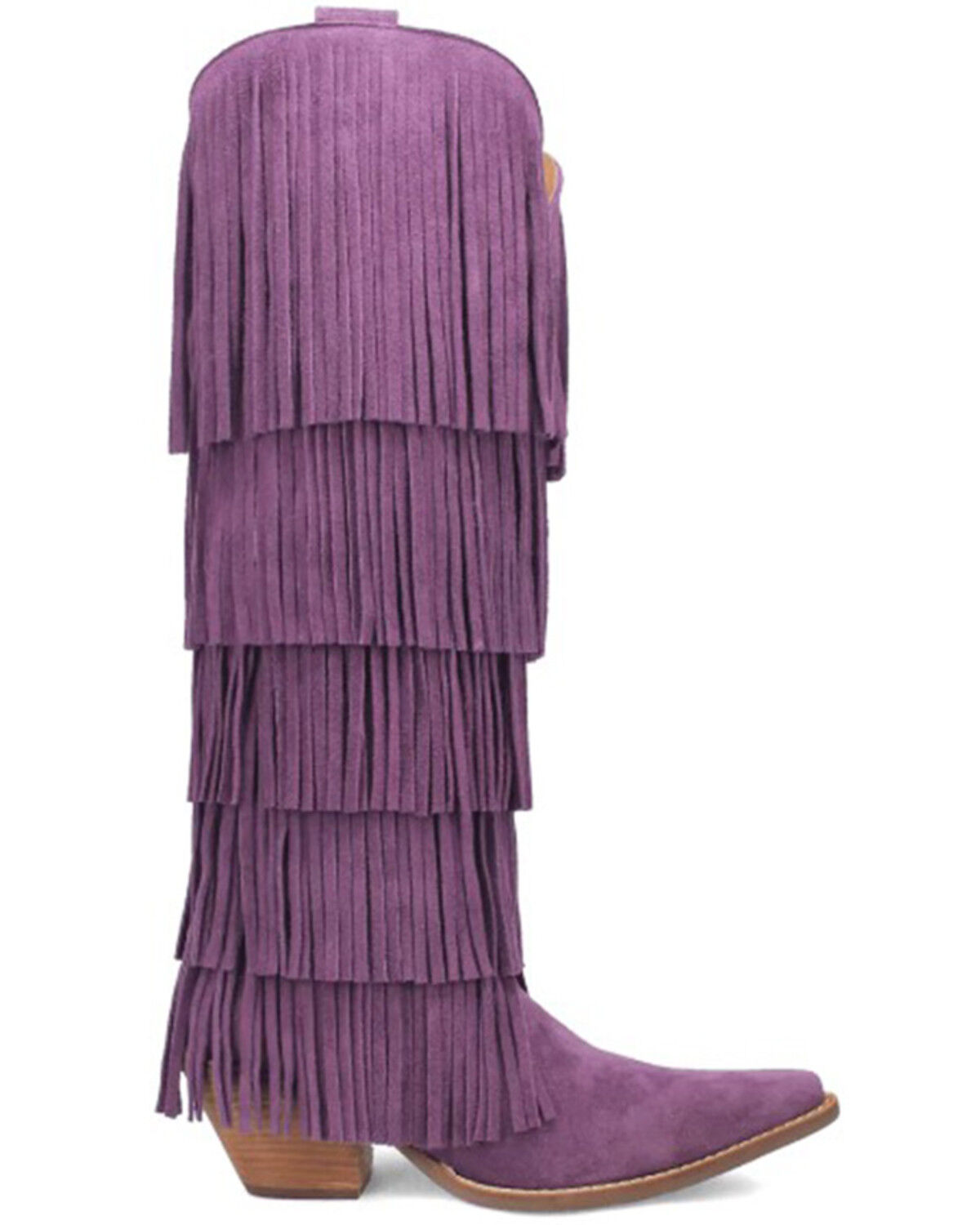 Image #2 - Dingo Women's Wild Child Suede Fringe Tall Western Boots - Snip Toe, , hi-res