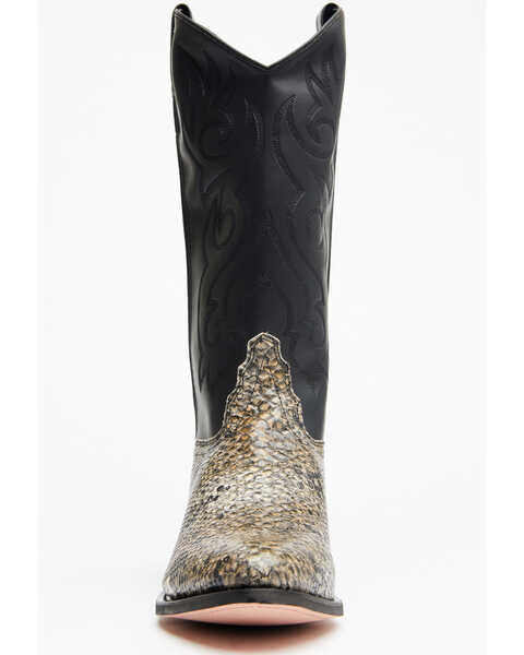 Image #4 - Old West Men's Snake Print Western Boots - Medium Toe, , hi-res