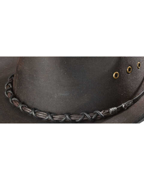 Image #2 - Outback Trading Co Men's Bootlegger Oilskin Hat, Brown, hi-res