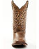 Laredo Women's Leopard Print Western Performance Boots - Broad Square Toe, Chocolate, hi-res