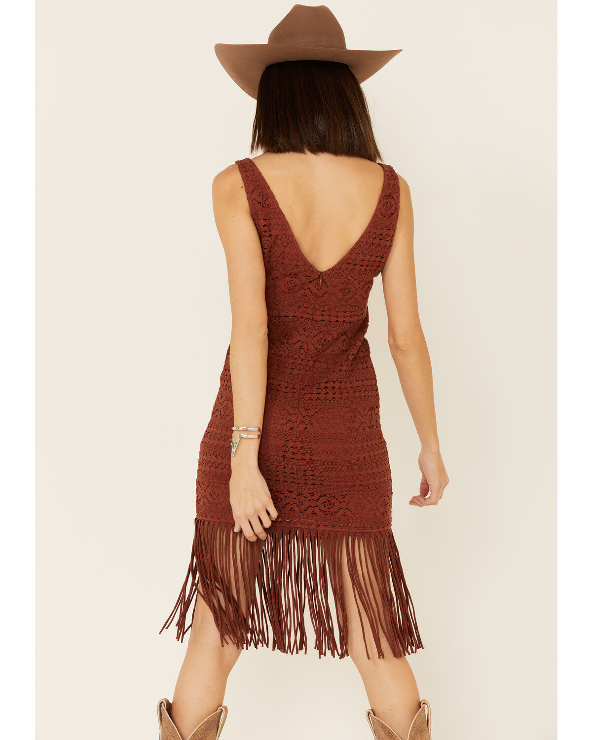 Image #3 - Shyanne Women's Crochet Fringe Dress, , hi-res