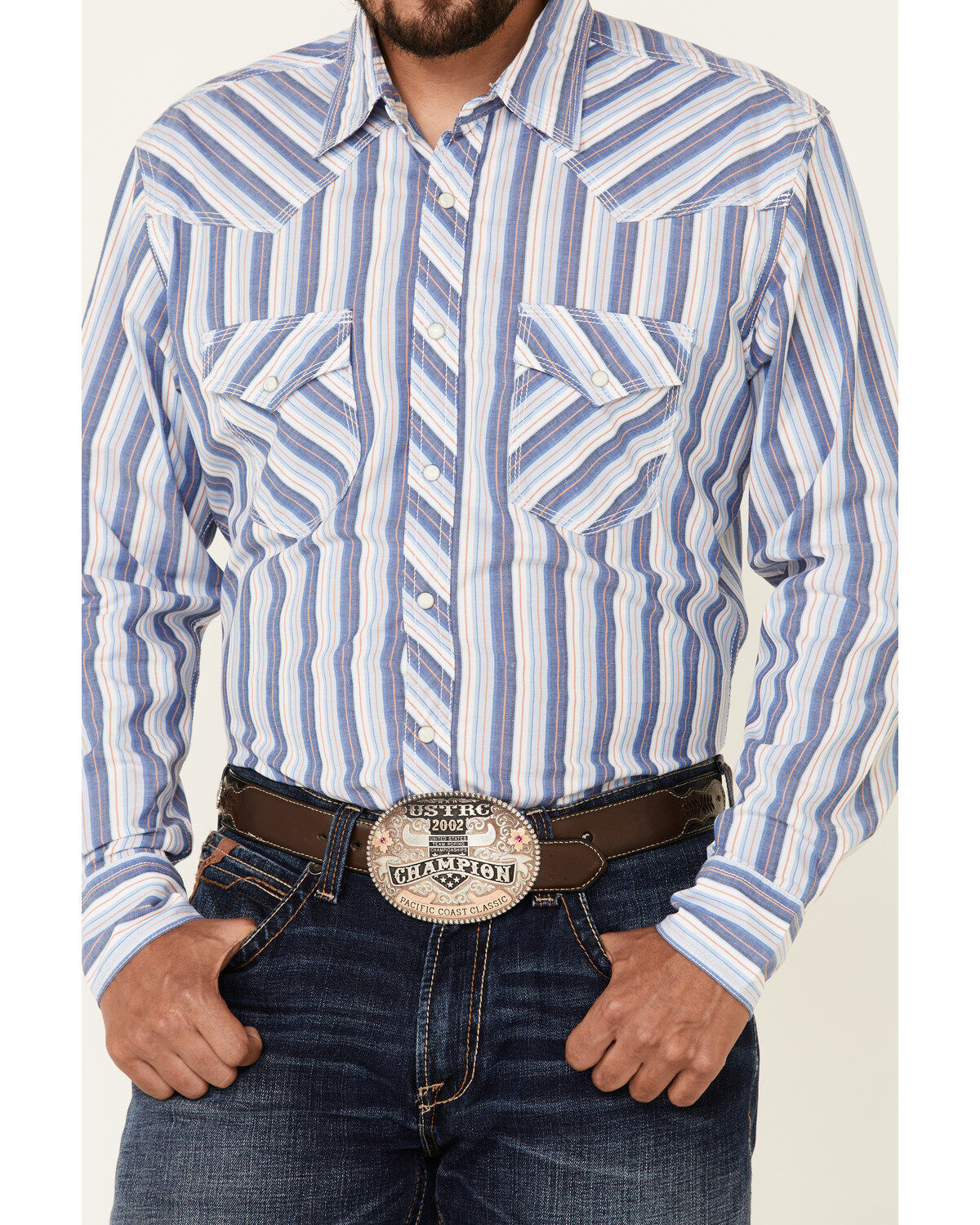 Wrangler 20X Men´s Striped Long Sleeve Snap WesternShirt teamlce.in - Image 4