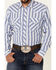 Image #3 - Wrangler 20X Men's Striped Long Sleeve Snap Western Shirt, Blue, hi-res