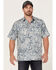Image #1 - Scully Men's Floral Print Short Sleeve Button Down Western Shirt, , hi-res