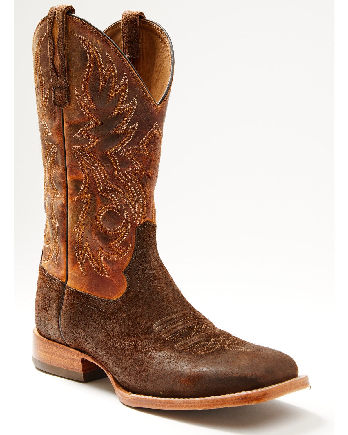 Durango Men's Arena Elite 13" Roughout Roper Boots - Broad Square Toe, Brown, hi-res