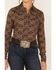 Image #3 - Stetson Women's Prairie Floral Print Long Sleeve Snap Western Shirt, Brown, hi-res