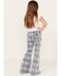 Rock & Roll Denim Girls' Southwestern Stripe Print Flare Jeans, Light Wash, hi-res