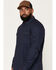 Image #2 - Hawx Men's All Out Solid Twill Long Sleeve Button-Down Work Shirt - Tall, Navy, hi-res